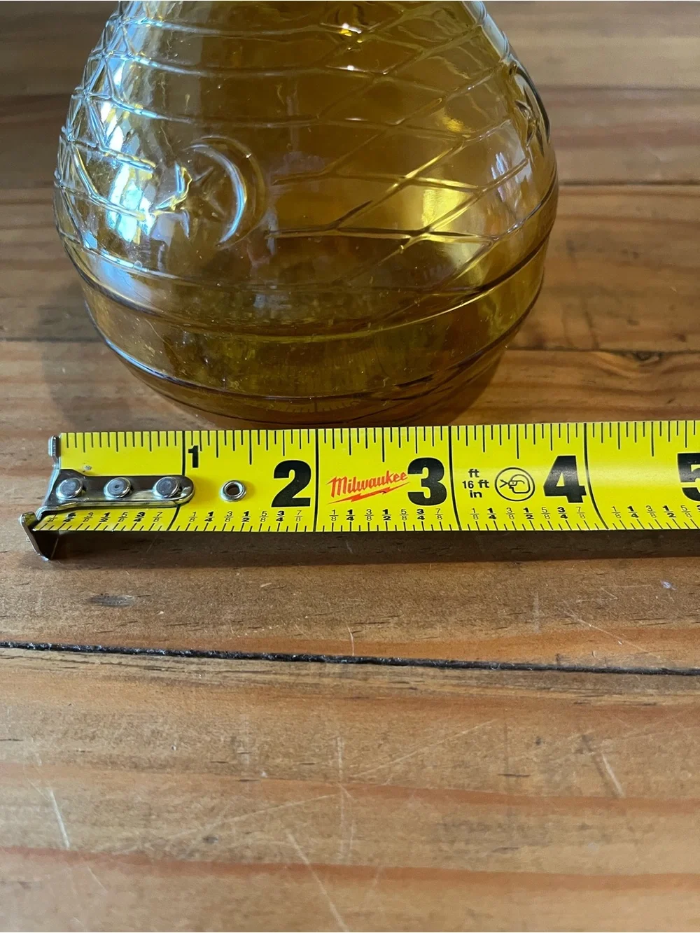 Vintage Owens Illinois Glass Bagdad Moon and Star Amber Glass Bottle